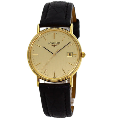LONGINES Grand classic Watches L4.720.2 Gold Plated/Leather mens