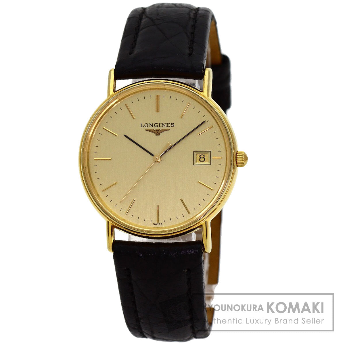 LONGINES Grand classic Watches L4.720.2 Gold Plated/Leather mens