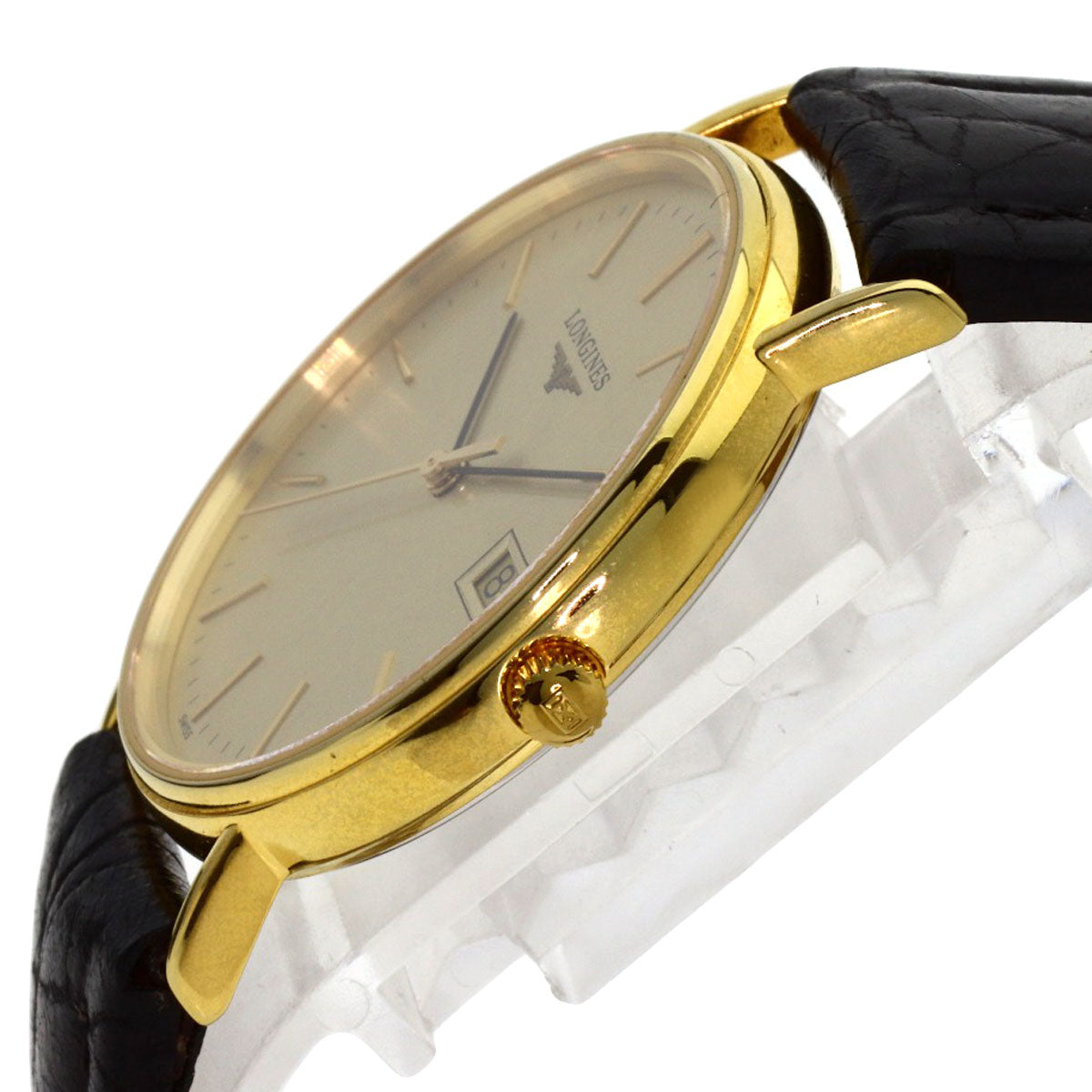 LONGINES Grand classic Watches L4.720.2 Gold Plated/Leather mens