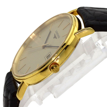 LONGINES Grand classic Watches L4.720.2 Gold Plated/Leather mens
