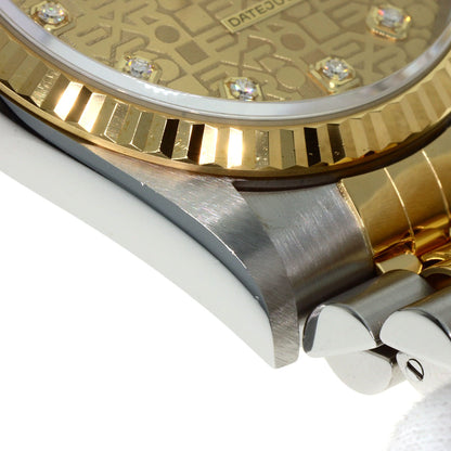 ROLEX DATEJUST 10P Diamond Watches 16233G Stainless Steel/SSxK18YG mens