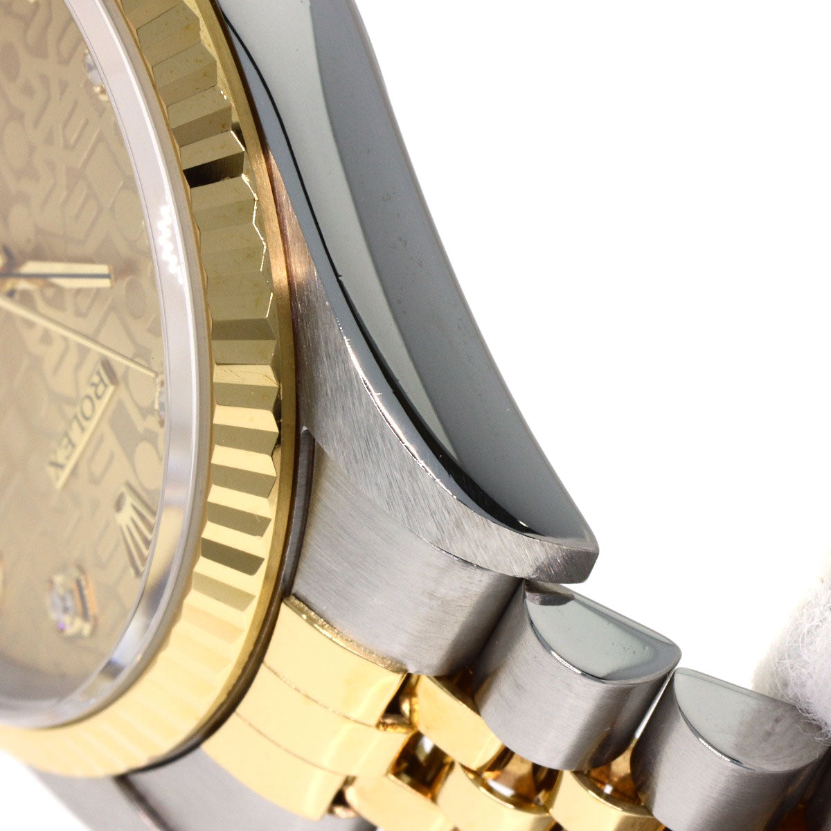 ROLEX DATEJUST 10P Diamond Watches 16233G Stainless Steel/SSxK18YG mens