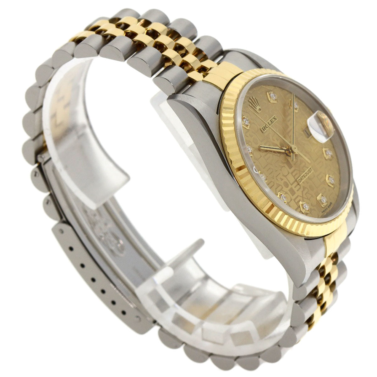 ROLEX DATEJUST 10P Diamond Watches 16233G Stainless Steel/SSxK18YG mens