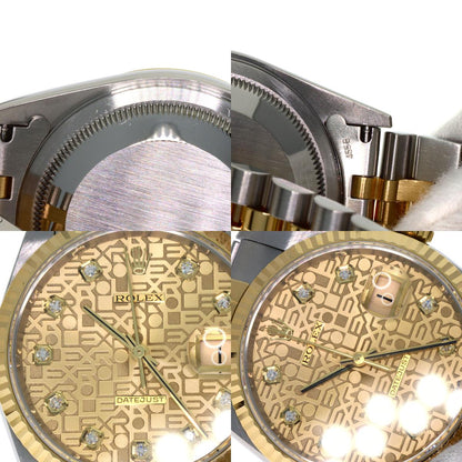 ROLEX DATEJUST 10P Diamond Watches 16233G Stainless Steel/SSxK18YG mens