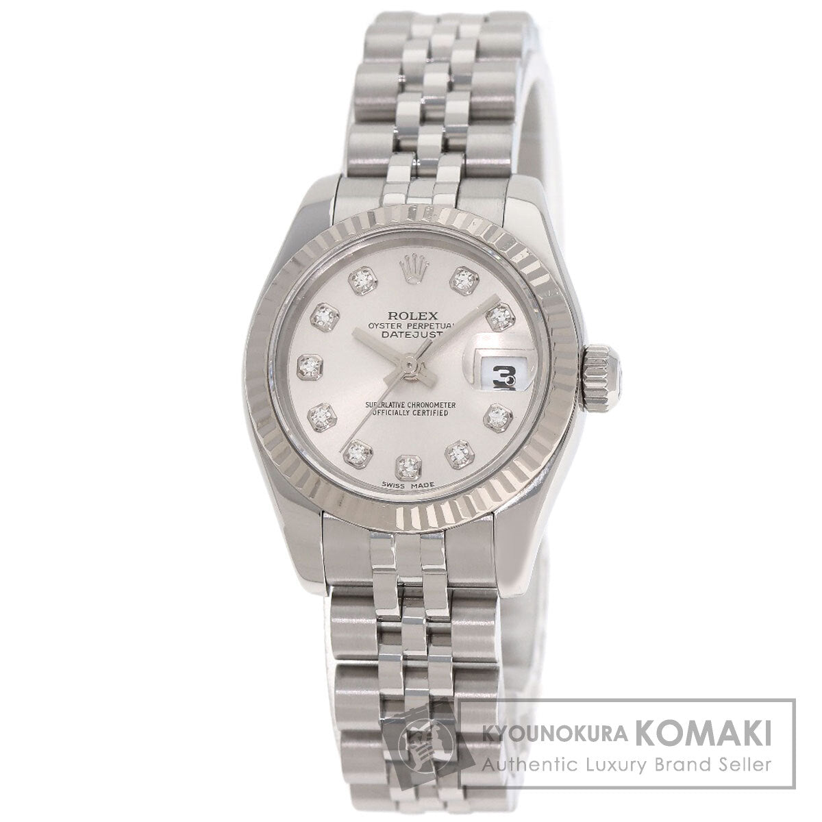 ROLEX DATEJUST 10P Diamond Watches 179174G Stainless Steel/Stainless Steel Ladies
