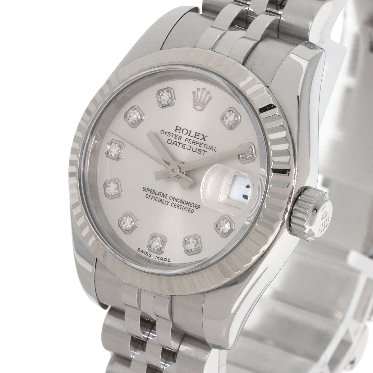 ROLEX DATEJUST 10P Diamond Watches 179174G Stainless Steel/Stainless Steel Ladies