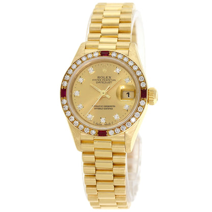 ROLEX DATEJUST 10P Diamond Watches 69068G K18 Yellow Gold/18K Yellow Gold Ladies
