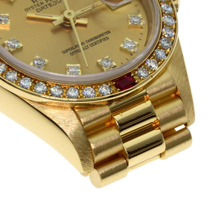 ROLEX DATEJUST 10P Diamond Watches 69068G K18 Yellow Gold/18K Yellow Gold Ladies