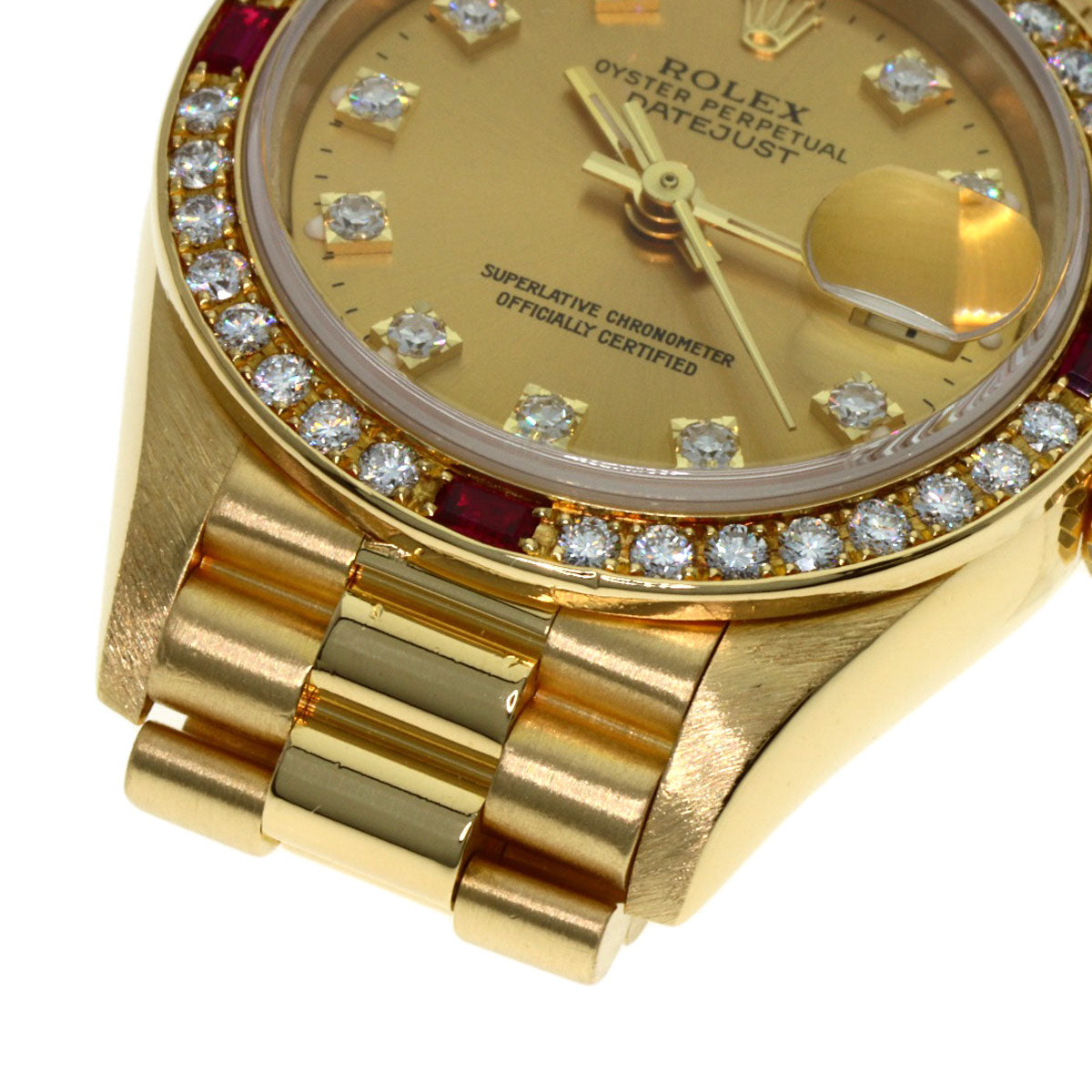 ROLEX DATEJUST 10P Diamond Watches 69068G K18 Yellow Gold/18K Yellow Gold Ladies