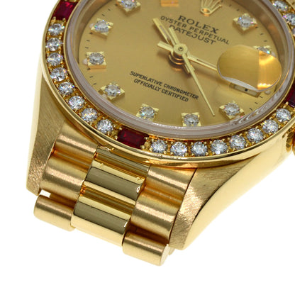 ROLEX DATEJUST 10P Diamond Watches 69068G K18 Yellow Gold/18K Yellow Gold Ladies