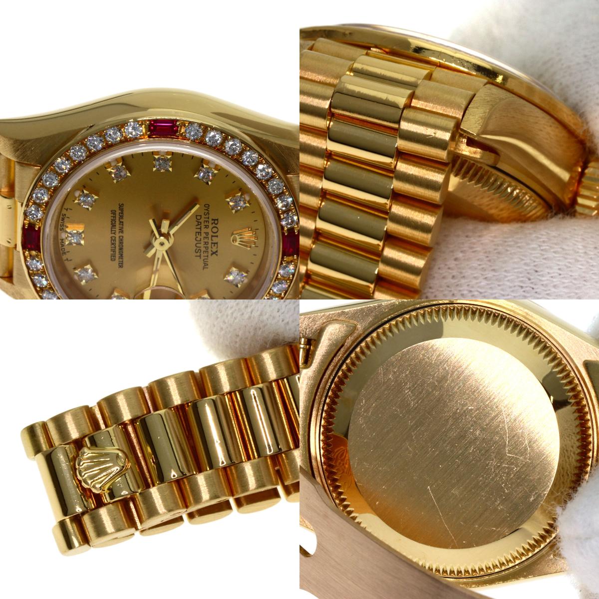 ROLEX DATEJUST 10P Diamond Watches 69068G K18 Yellow Gold/18K Yellow Gold Ladies