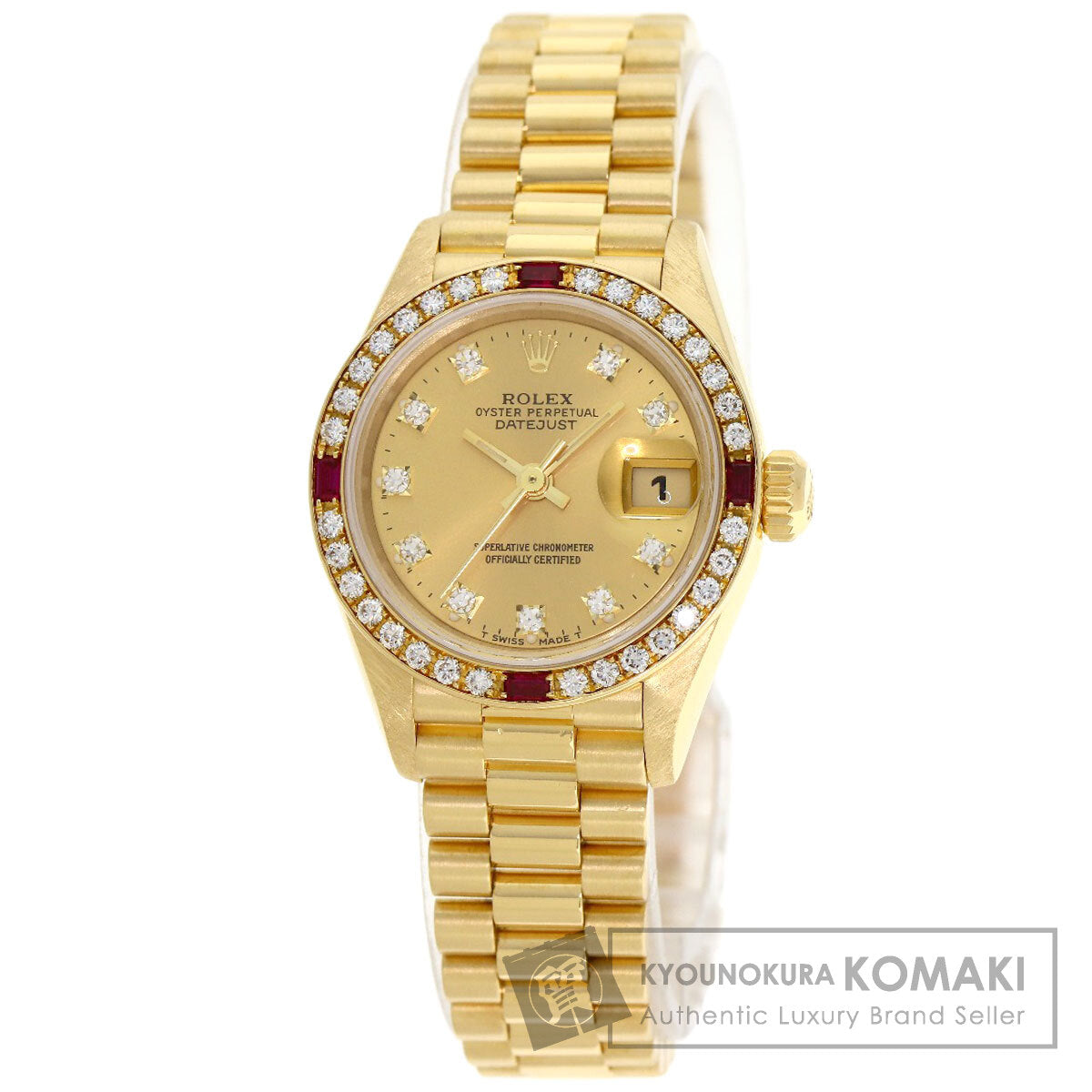 ROLEX DATEJUST 10P Diamond Watches 69068G K18 Yellow Gold/18K Yellow Gold Ladies