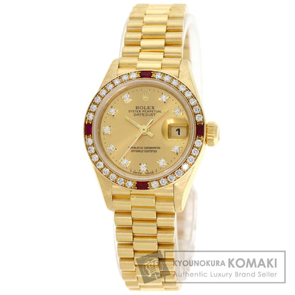 ROLEX DATEJUST 10P Diamond Watches 69068G K18 Yellow Gold/18K Yellow Gold Ladies