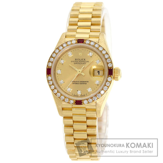 ROLEX DATEJUST 10P Diamond Watches 69068G K18 Yellow Gold/18K Yellow Gold Ladies