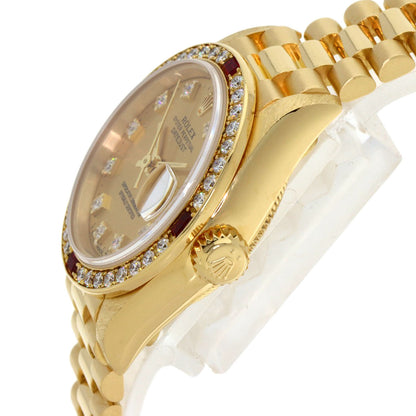 ROLEX DATEJUST 10P Diamond Watches 69068G K18 Yellow Gold/18K Yellow Gold Ladies