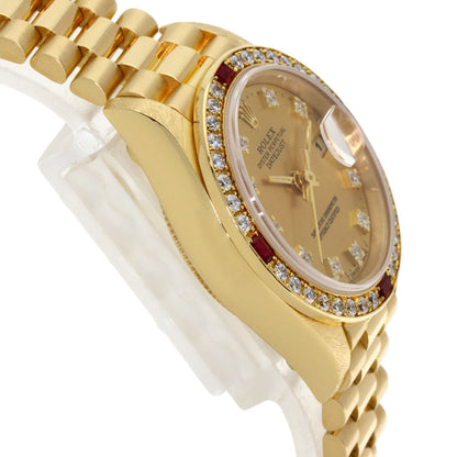 ROLEX DATEJUST 10P Diamond Watches 69068G K18 Yellow Gold/18K Yellow Gold Ladies