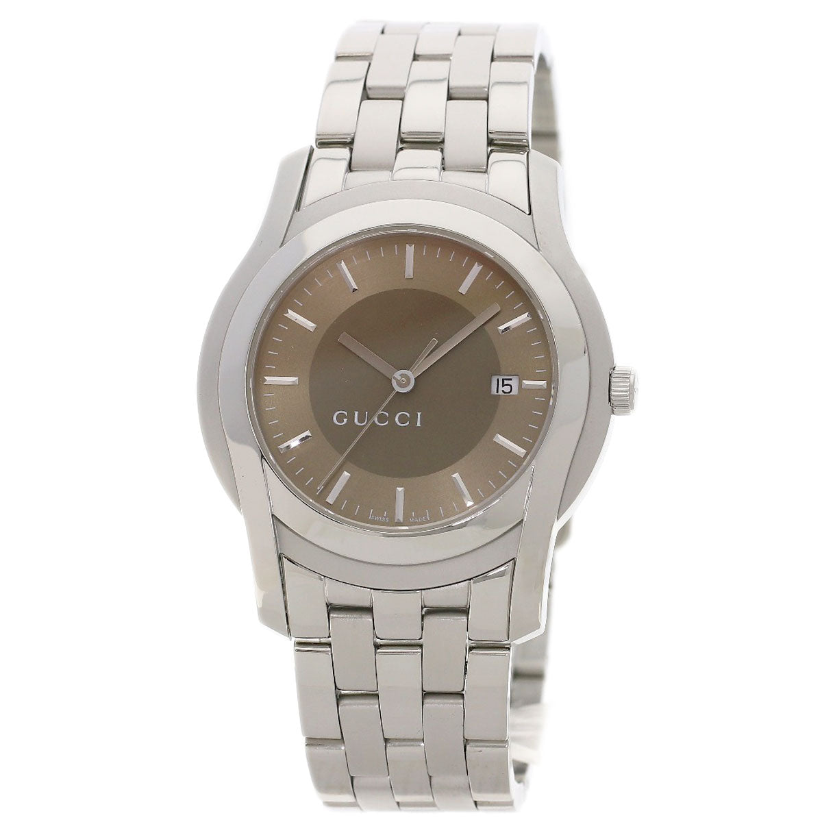 GUCCI Round face Watches 5500XL Stainless Steel/Stainless Steel mens