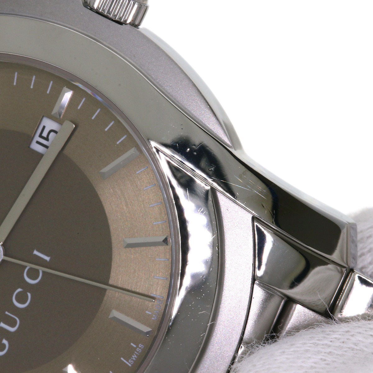 GUCCI Round face Watches 5500XL Stainless Steel/Stainless Steel mens