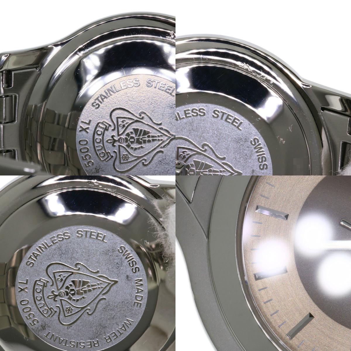 GUCCI Round face Watches 5500XL Stainless Steel/Stainless Steel mens