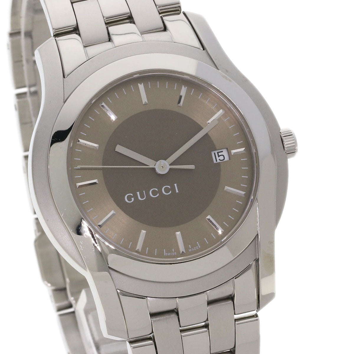 GUCCI Round face Watches 5500XL Stainless Steel/Stainless Steel mens
