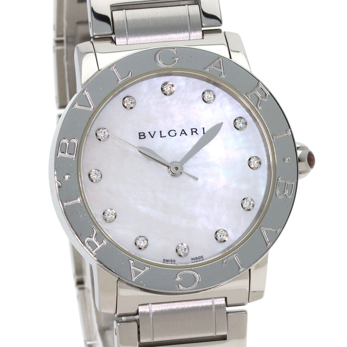 BVLGARI BVLGARI BVLGARI 12P Diamond Watches BBL33WSS/12 Stainless Steel/Stainless Steel Ladies