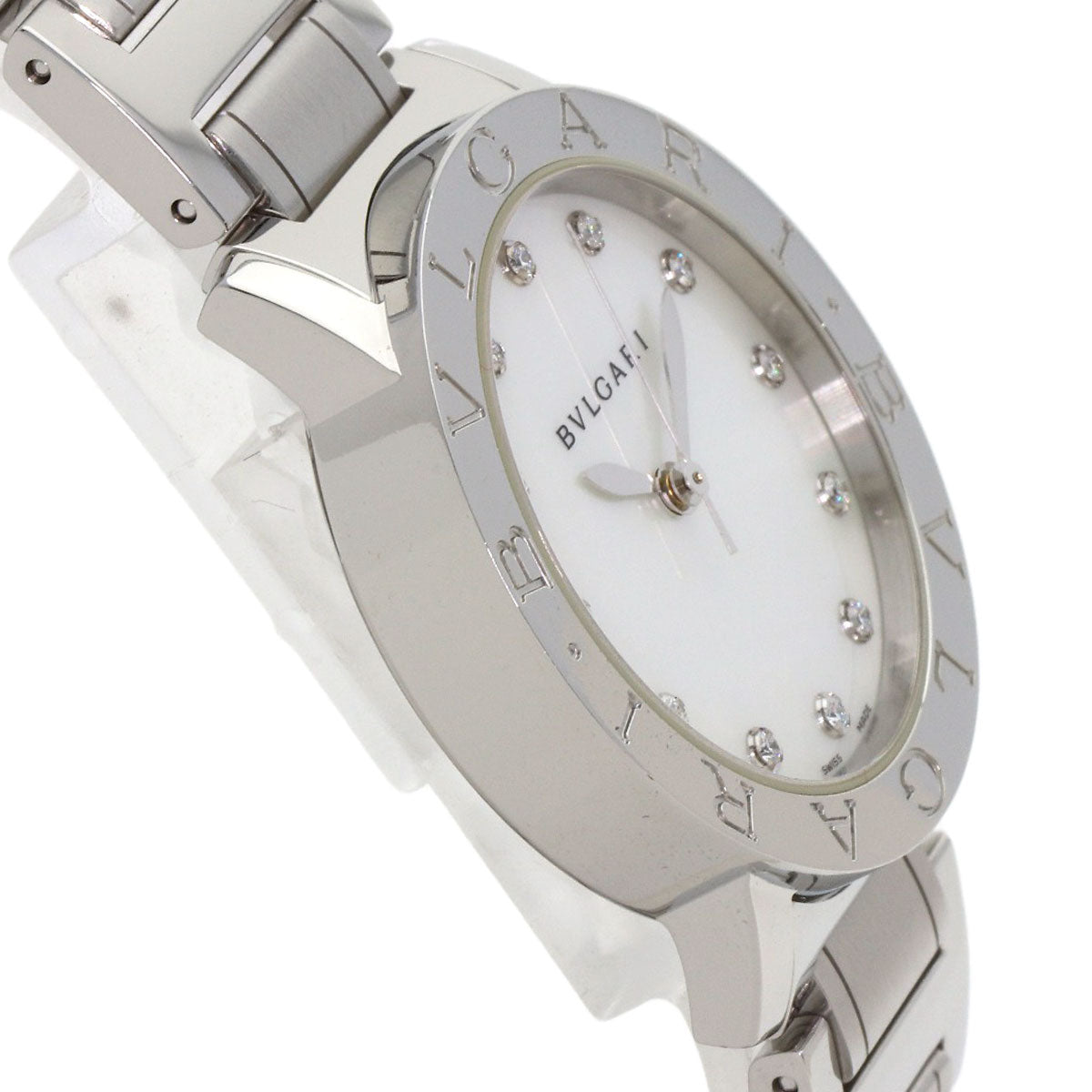 BVLGARI BVLGARI BVLGARI 12P Diamond Watches BBL33WSS/12 Stainless Steel/Stainless Steel Ladies