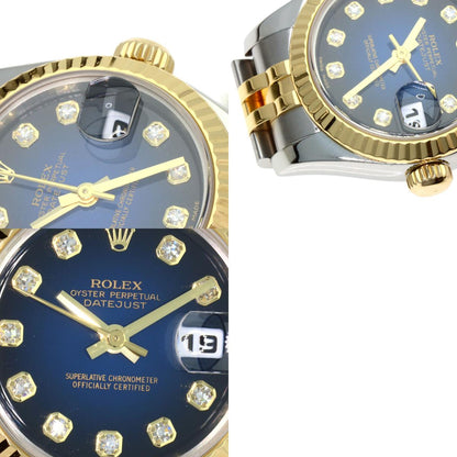 ROLEX Datejust 10P Diamond Blue Gradation Watches 179173G Stainless Steel/SSxK18YG Ladies