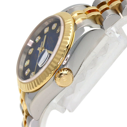 ROLEX Datejust 10P Diamond Blue Gradation Watches 179173G Stainless Steel/SSxK18YG Ladies