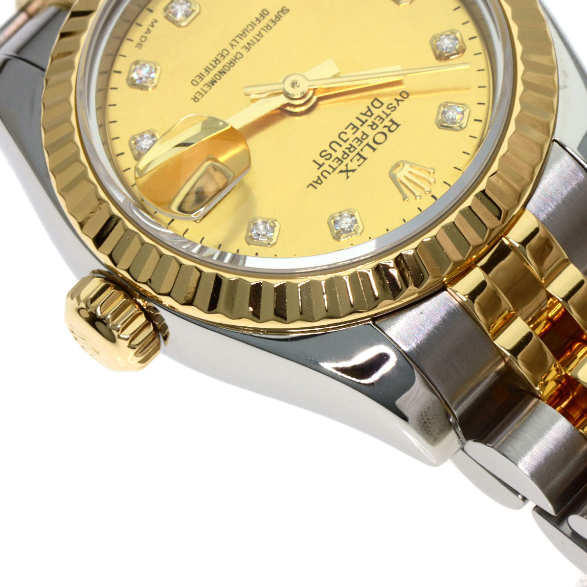 ROLEX DATEJUST 10P Diamond Watches 179173NG Stainless Steel/SSxK18YG Ladies