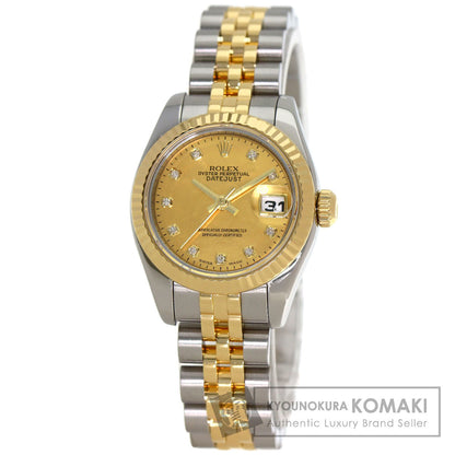 ROLEX DATEJUST 10P Diamond Watches 179173NG Stainless Steel/SSxK18YG Ladies