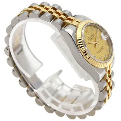 ROLEX DATEJUST 10P Diamond Watches 179173NG Stainless Steel/SSxK18YG Ladies