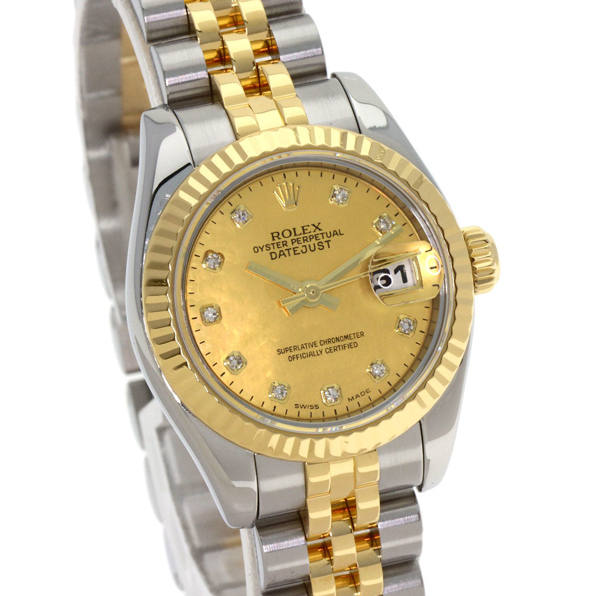 ROLEX DATEJUST 10P Diamond Watches 179173NG Stainless Steel/SSxK18YG Ladies
