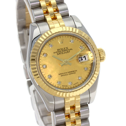 ROLEX DATEJUST 10P Diamond Watches 179173NG Stainless Steel/SSxK18YG Ladies