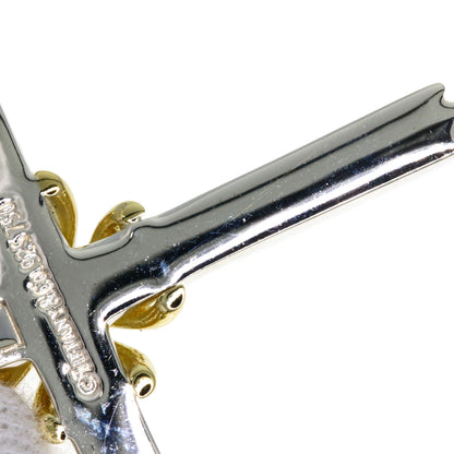 TIFFANY&Co. Signature cross Necklace Silver 18K Yellow GoldLadies [Used]