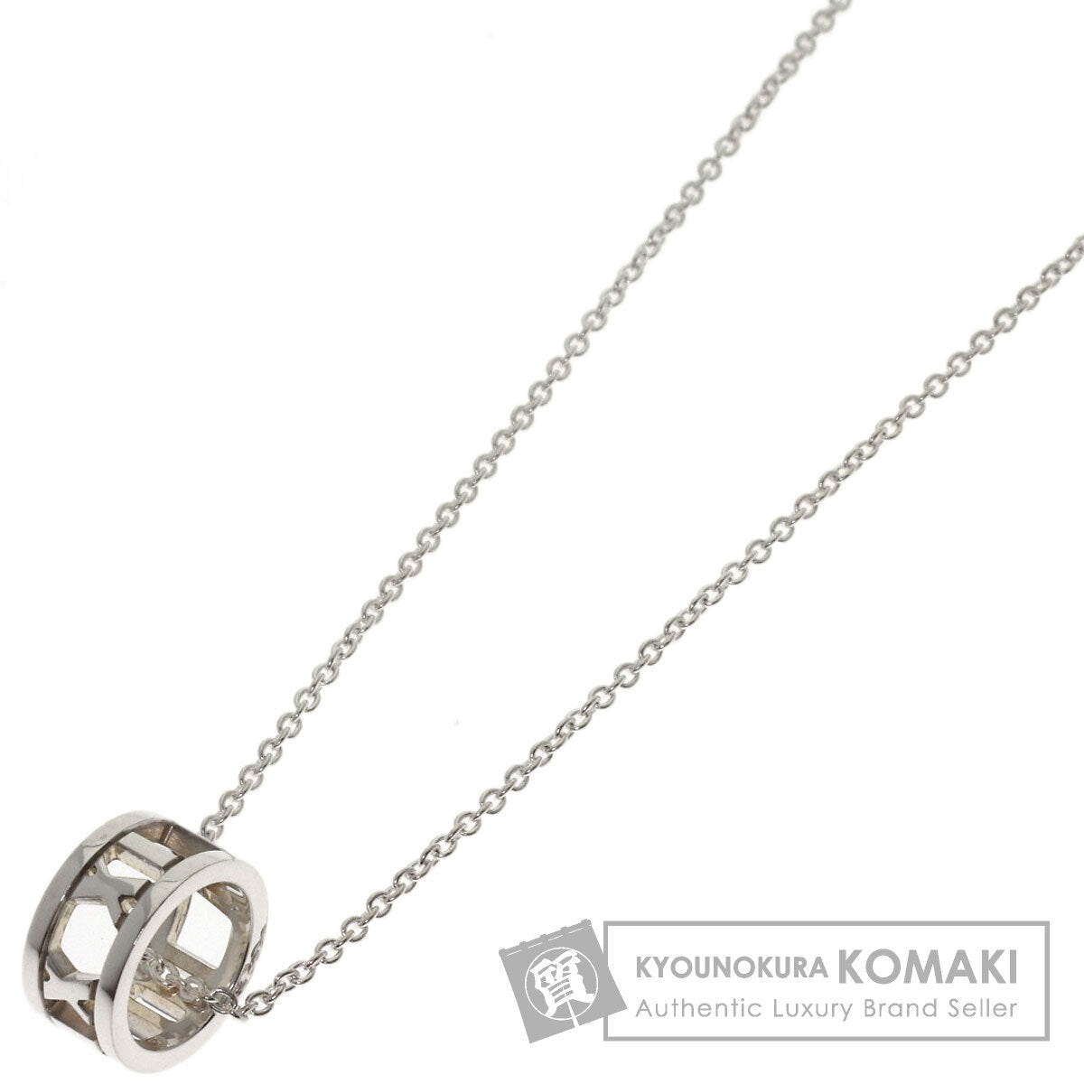 TIFFANY&Co. atlas circle Necklace Silver Ladies [Used]