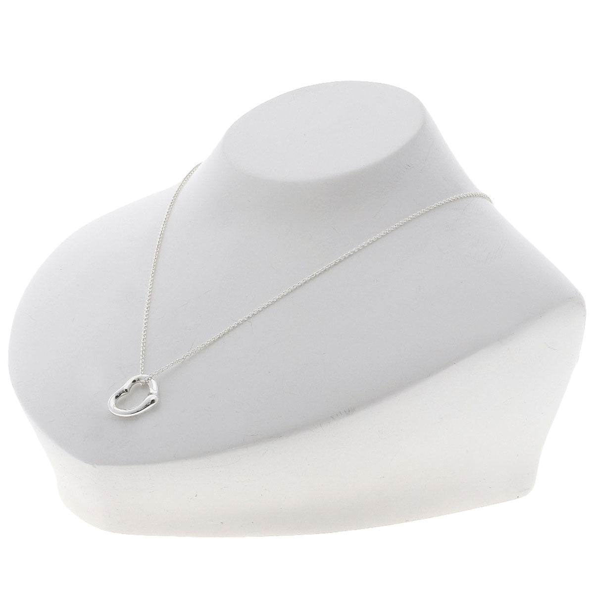 TIFFANY&Co. Open heart Necklace Silver Ladies [Used]