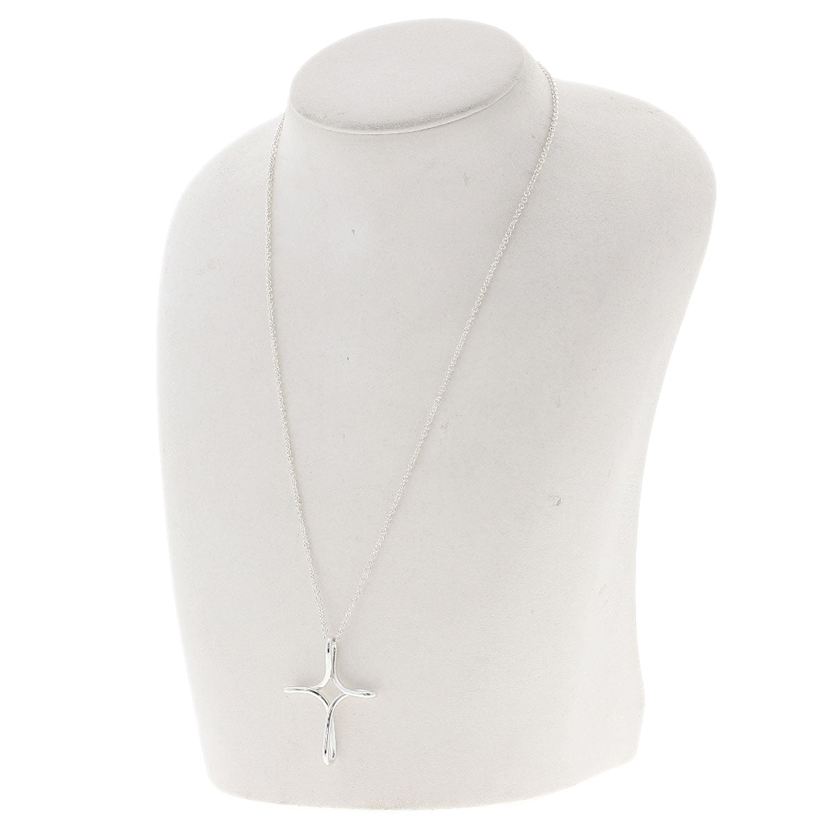 TIFFANY&Co. Open cross Necklace Silver Ladies [Used]