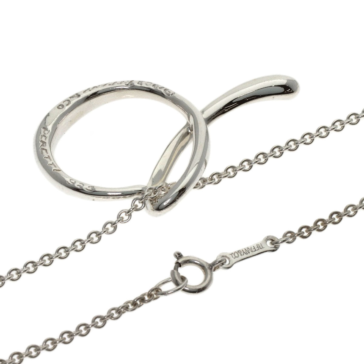TIFFANY&Co. Initial a Necklace Silver Ladies [Used]