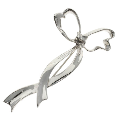 TIFFANY&Co. Ribbon motif Brooch Silver Ladies [Used]