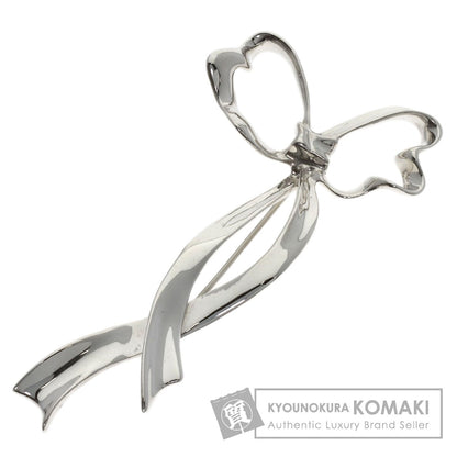 TIFFANY&Co. Ribbon motif Brooch Silver Ladies [Used]
