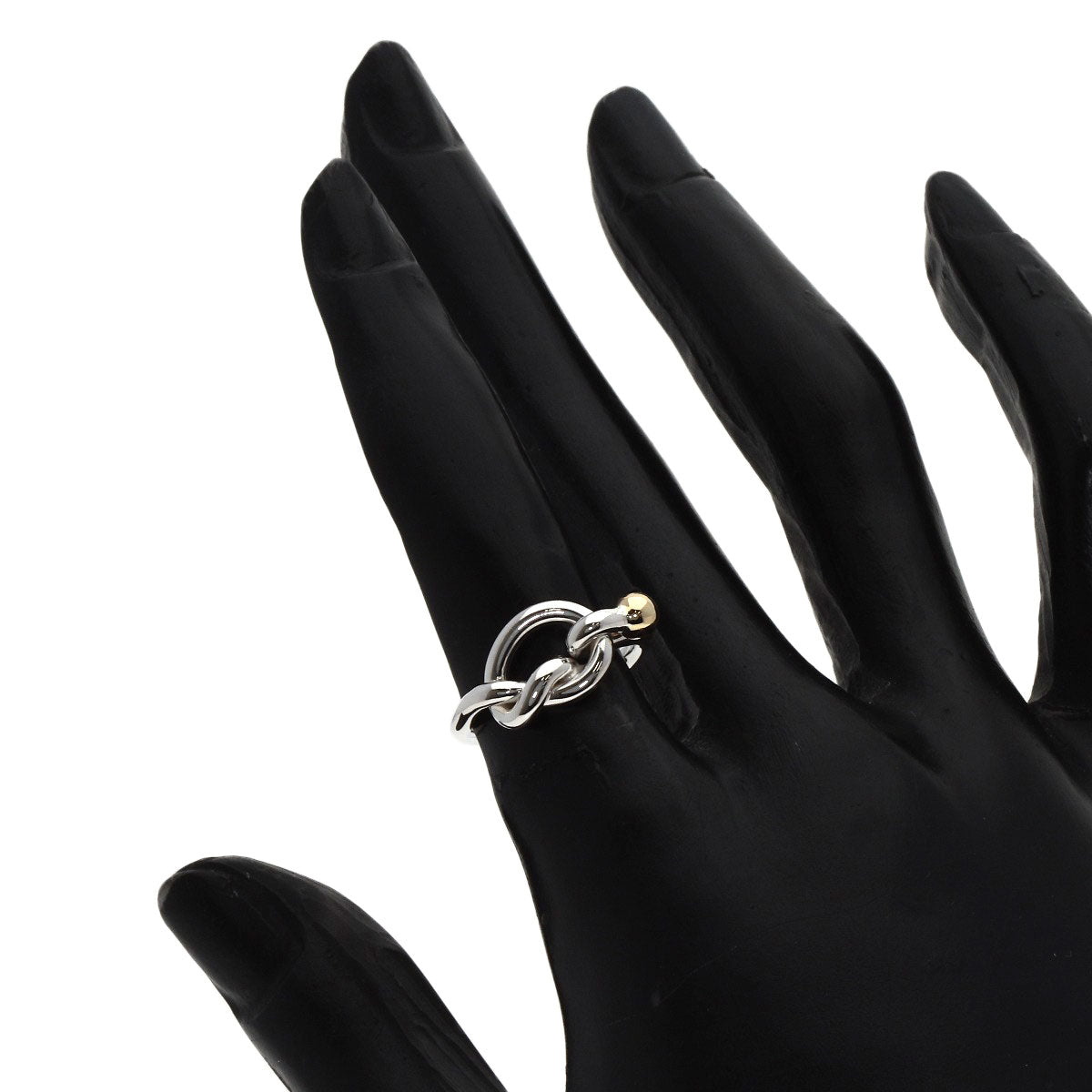 TIFFANY&Co. Love knot Ring Silver 18K Yellow GoldLadies [Used]