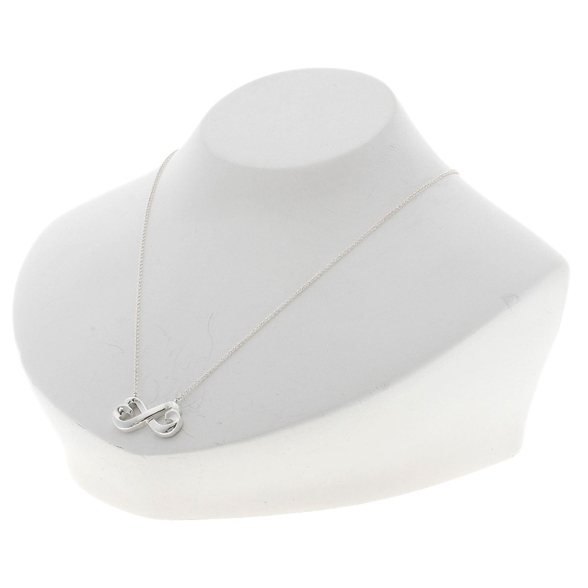 TIFFANY&Co. Double rubbing heart Necklace Silver Ladies [Used]