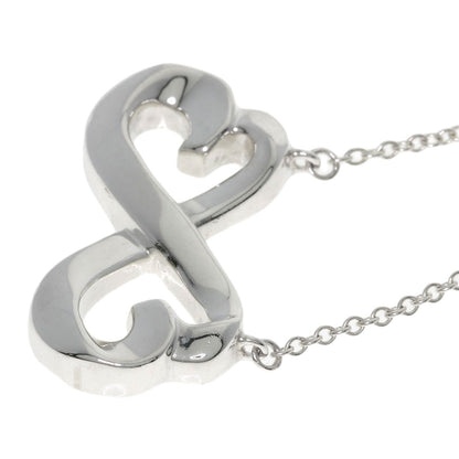 TIFFANY&Co. Double rubbing heart Necklace Silver Ladies [Used]
