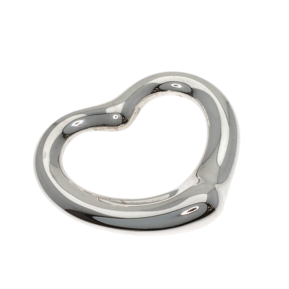 TIFFANY&Co. Open heart Pendant top Silver Ladies [Used]
