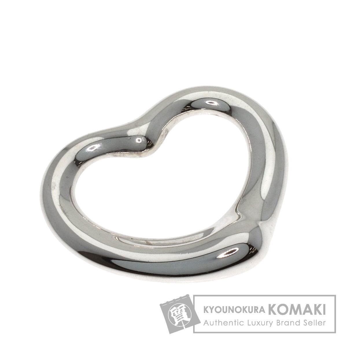 TIFFANY&Co. Open heart Pendant top Silver Ladies [Used]