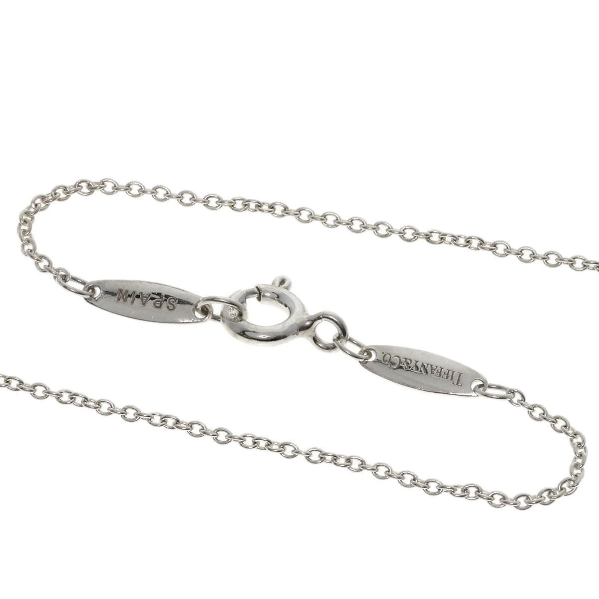 TIFFANY&Co. Open heart Necklace Silver Ladies [Used]