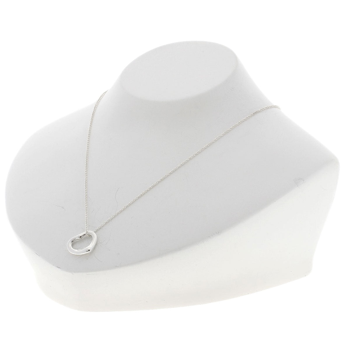 TIFFANY&Co. Open heart Necklace Silver Ladies [Used]