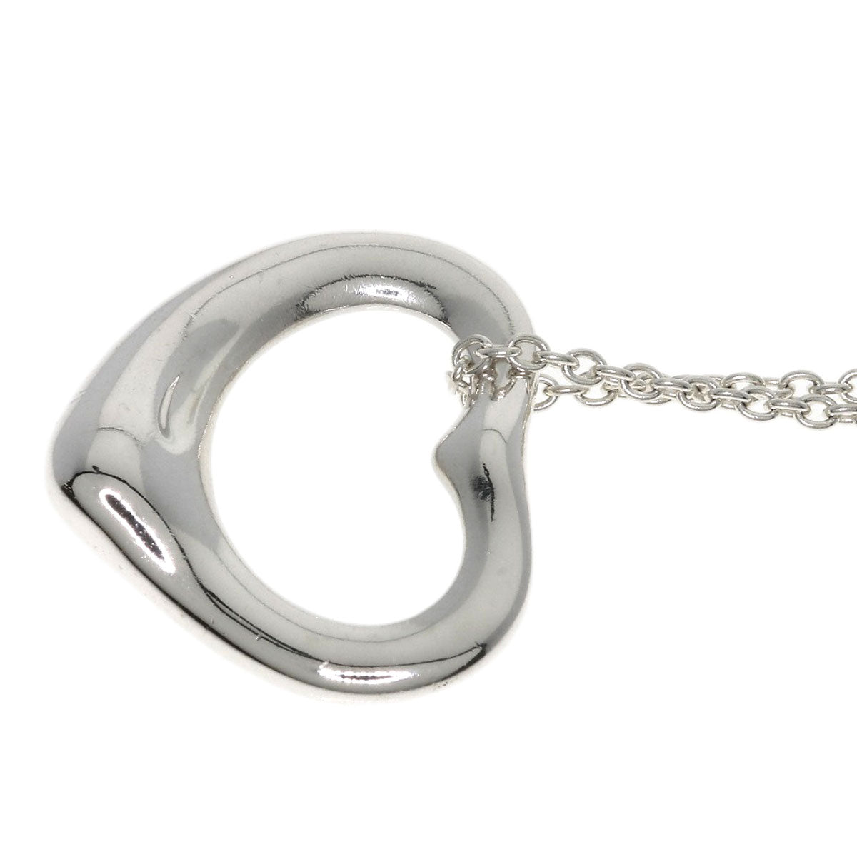 TIFFANY&Co. Open heart Necklace Silver Ladies [Used]
