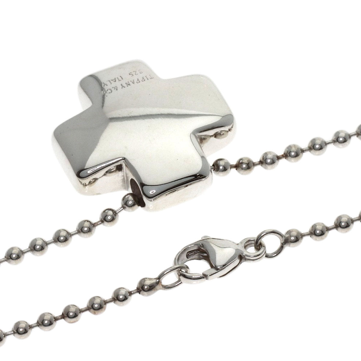 TIFFANY&Co. cross Necklace Silver Ladies [Used]