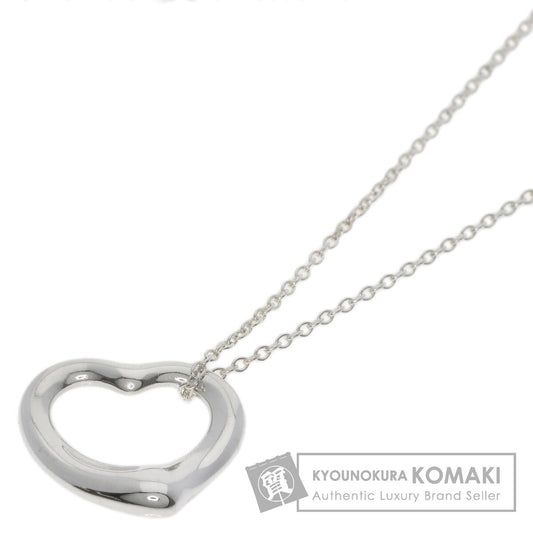 TIFFANY&Co. Open heart Necklace Silver Ladies [Used]